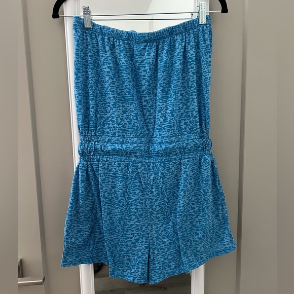 The Lucky Brand Sea of Love Romper in Blue - Picture 3 of 7